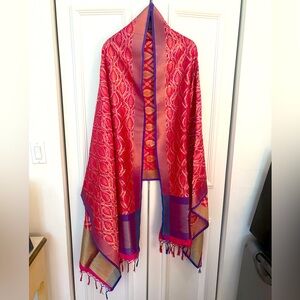 Gorgeous SILK Printed Banarasi Style Dupatta/Scarf/Wrap/Stole - New